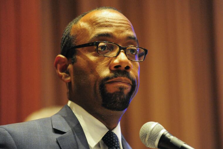 NAACP President Cornell William Brooks addresses members at
the convention yesterday. (Michael Bryant/Staff Photographer)