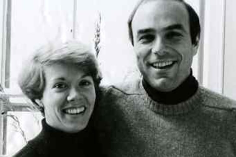 Marjorie and Ed Rendell as a young married couple. The future judge and governor met at a party he threw as a Villanova law student in 1968. “She was so striking,” he says. They dated, broke up, reunited for good in 1970.