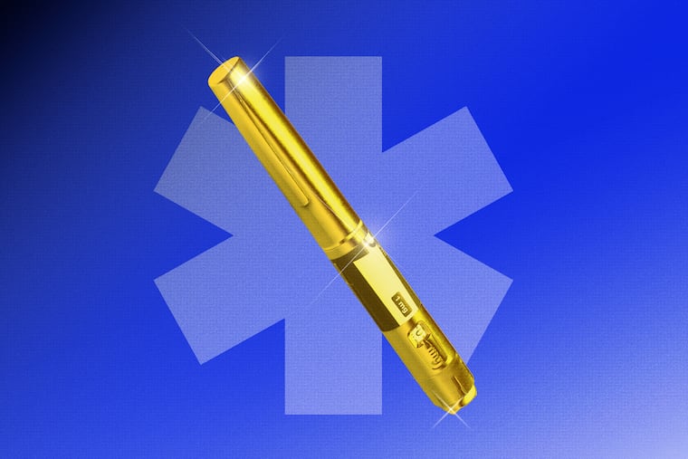 Photo illustration of an injectable drug