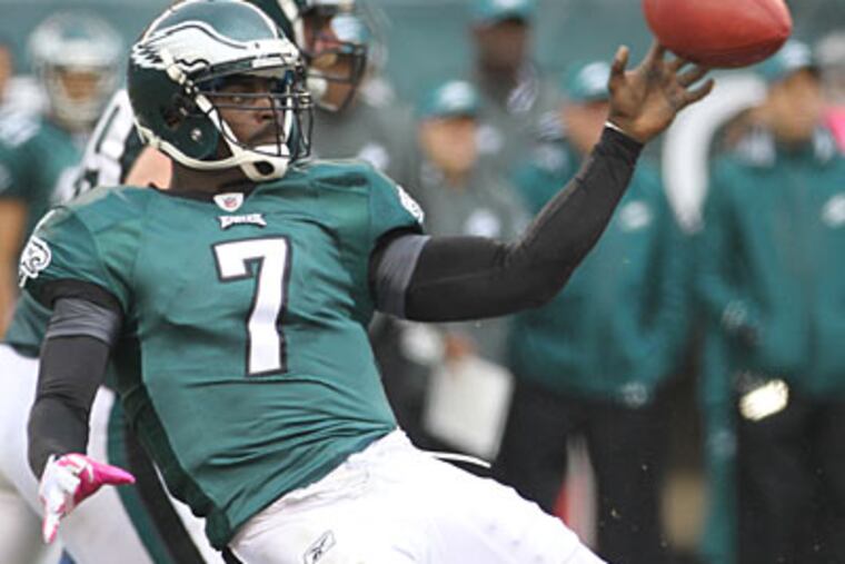 Michael Vick and the Eagles may have better luck against a young Bills team. (Charles Fox/Staff Photographer)