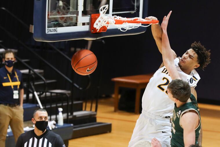 Drexel forward T.J. Bickerstaff, dunking against William & Mary in a Jan. 16 game at the Daskalakis Athletic Center, has announced he is entering the NCAA transfer portal.