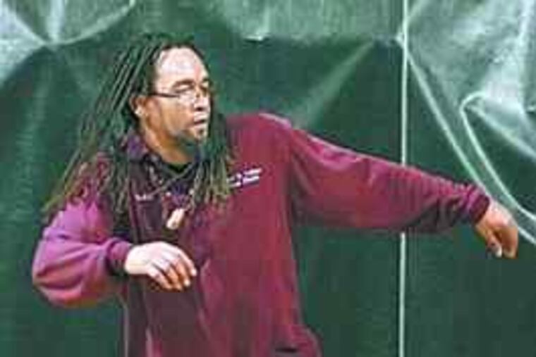 Robert Burden demonstrates tap.