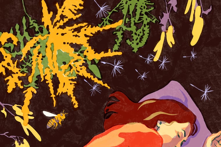 For the quarter of American adults who have been diagnosed with seasonal allergies, spring and early summer can be miserable. (Johanne Licard/The New York Times) — NO SALES; FOR EDITORIAL USE ONLY WITH NYT STORY SCI ALLERGIES SLEEP BY AMANDA SCHUPAK FOR MAY 27, 2026. ALL OTHER USE PROHIBITED. —
