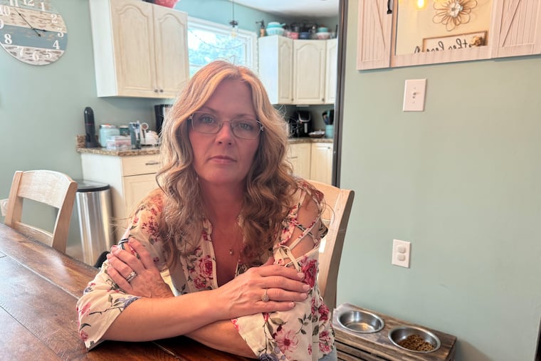 Becky Carroll of New Jersey has alleged in a lawsuit that she suffered a botched dental implant surgery in 2021, leaving her unable to chew for more than two years. ClearChoice Dental Implant Centers has denied all wrongdoing in the ongoing lawsuit. (Nicole Keller/CBS News)