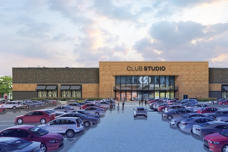 A rendering of the Club Studio Fitness set to open in the Wynnewood Shopping Center in Lower Merion, Pa. at the end of 2026.
