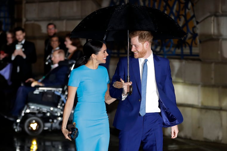 Britain's Prince Harry and Meghan, the Duke and Duchess of Sussex arrive at the annual Endeavour Fund Awards in London, Thursday, March 5, 2020. The second baby for the Duke and Duchess of Sussex is officially here: Meghan gave birth to a healthy girl on Friday, June 4, 2021.