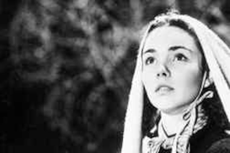 Jennifer Jones in the 1943 film "The Song of Bernadette."