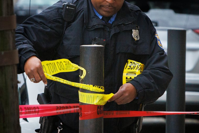 File of crime scene tape.