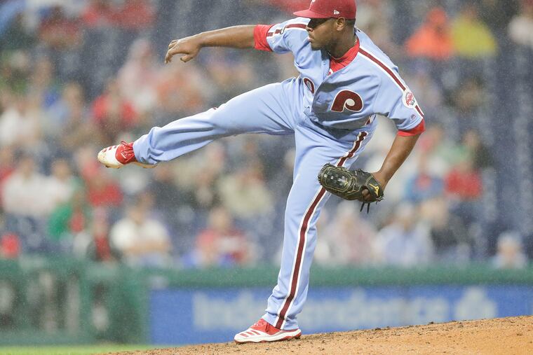 Hector Neris picked up the save for the Phillies on Tuesday against the Braves.