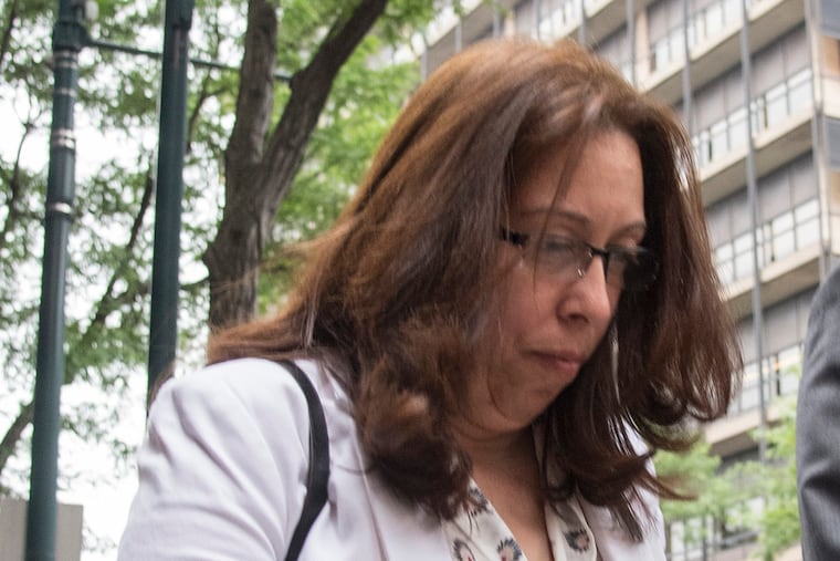 Convicted and former Pennsylvania State Rep. Leslie Acosta, a Democrat from Philadelphia, leaves Federal Court in Philadelphia June 5, 2017 where she is to testify for the federal government in the trial of Renee Tartaglione. CLEM MURRAY / Staff Photographer