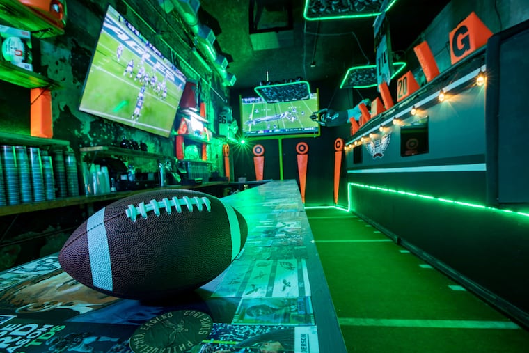 The owners of Tinsel, the Midtown Village pop-up bar, have transformed it into an football-themed bar ahead of the Eagles' playoff run. They installed loads of decorations, as well as six televisions for watching games, including a 100-inch screen.