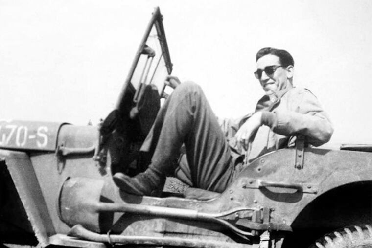 J.D. Salinger in 1944 at the liberation of Paris, among the documentary's archival photos, film footage, reckless reenactments. (Courtesy of the Weinstein Co.)