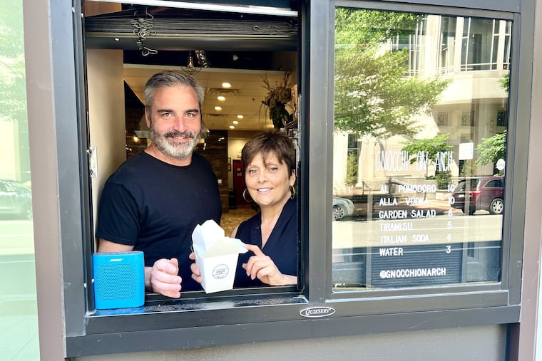 Consulting chef John Taus and La Cucina at the Market owner Anna Maria Florio at the Gnocchi on Arch window, 1206 Arch St.