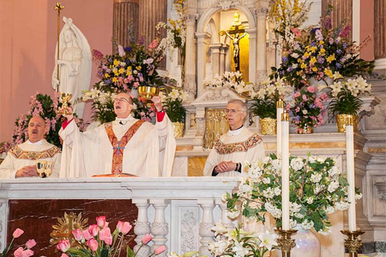 Mass is celebrated at Shrine of Saint Rita Cascia in South Philadelphia.