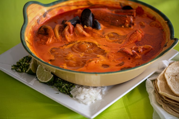 The caldo de piedra dish is shown at El Tacuate Mexican Restaurant in Atlantic City, N.J. Wednesday, July, 14, 2021