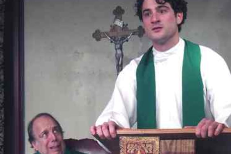 David Ehrenkrantz (left) and Patrick Castañeda in the South Camden Theatre Company production of "Mass Appeal."