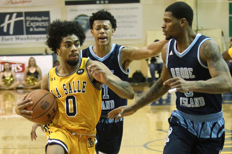 La Salle guard Pookie Powell, here in action Saturday against Rhode Island, scored 16 points vs. Fordham.