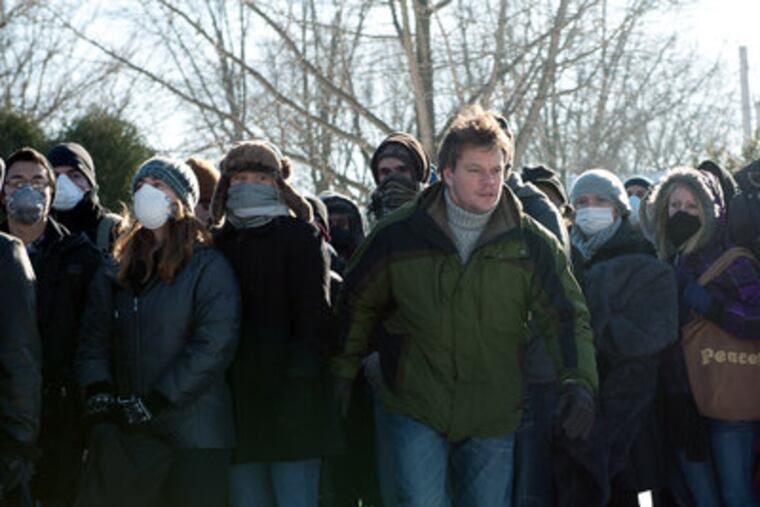 In this image released by Warner Bros. Pictures, Matt Damon is shown in a scene from the film "Contagion." (AP Photo/Warner Bros. Pictures, Claudette Barius)