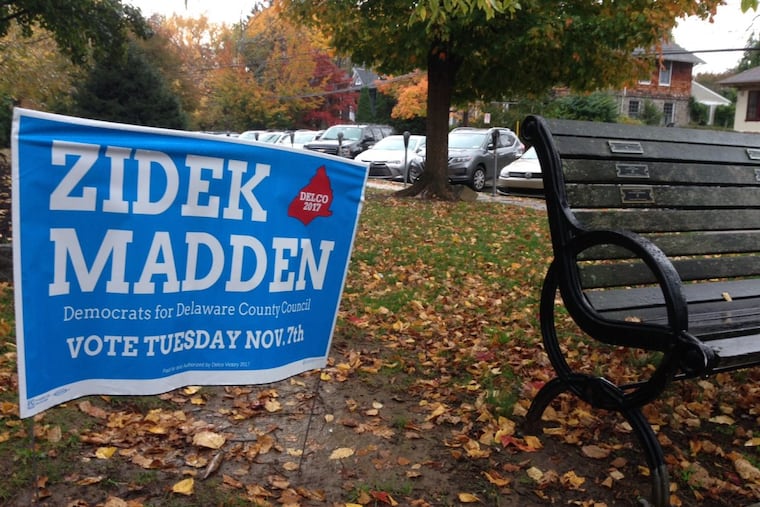 Democrats took two seats on the Delaware County Council on Tuesday, making inroads in a Republican-controlled county.