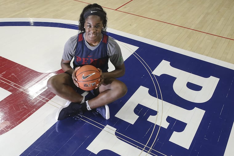 Eleah Parker of the Penn women's basketball team for John Smallwood's college basketball season preview player profiles Monday, October 15, 2018. STEVEN M. FALK / Staff Photographer
