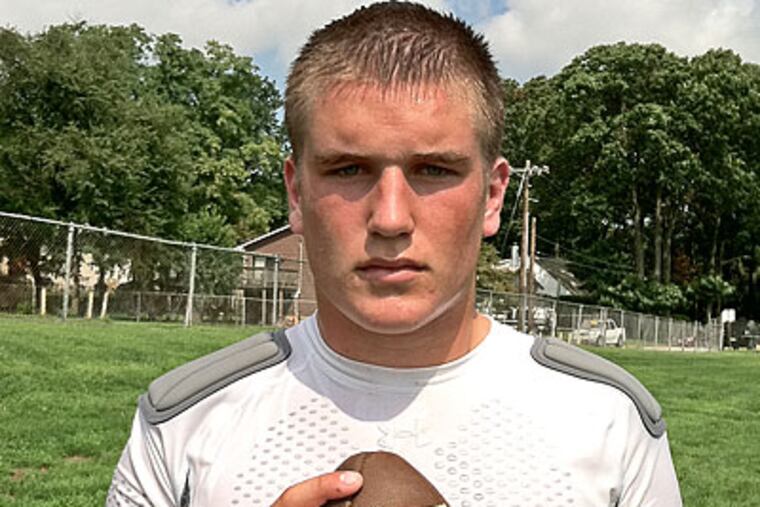 Brian Keller, an all-South Jersey defensive end who also played quarterback for Triton, is headed to Lehigh. (Phil Anastasia/Staff)
