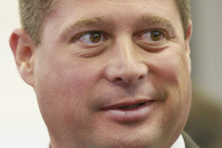 Joey N. Merlino at a Casino Control Commission hearing. He is applying for a license to work in the casino industry. (Elizabeth Robertson / Staff Photographer)