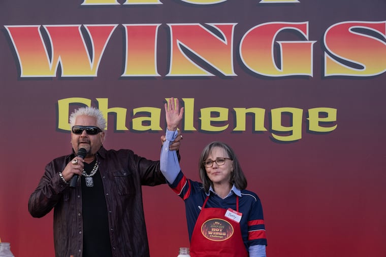 Guy Fieri as himself and Sally Field as Betty in "80 For Brady" from Paramount Pictures.