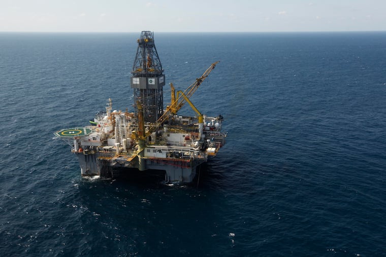 FILE - In this Sept. 18, 2010, file photo, rhe Development Driller III, which drilled the relief well and pumped the cement to seal the Macondo well, the source of the Deepwater Horizon rig explosion and oil spill, is seen in the Gulf Of Mexico, off the coast of Louisiana. The Trump administration on Thursday, May 2, 2019, moved to ease safety regulations adopted after the 2010 BP Deepwater Horizon blowout, the worst offshore oil disaster in U.S. history that killed nearly a dozen people.