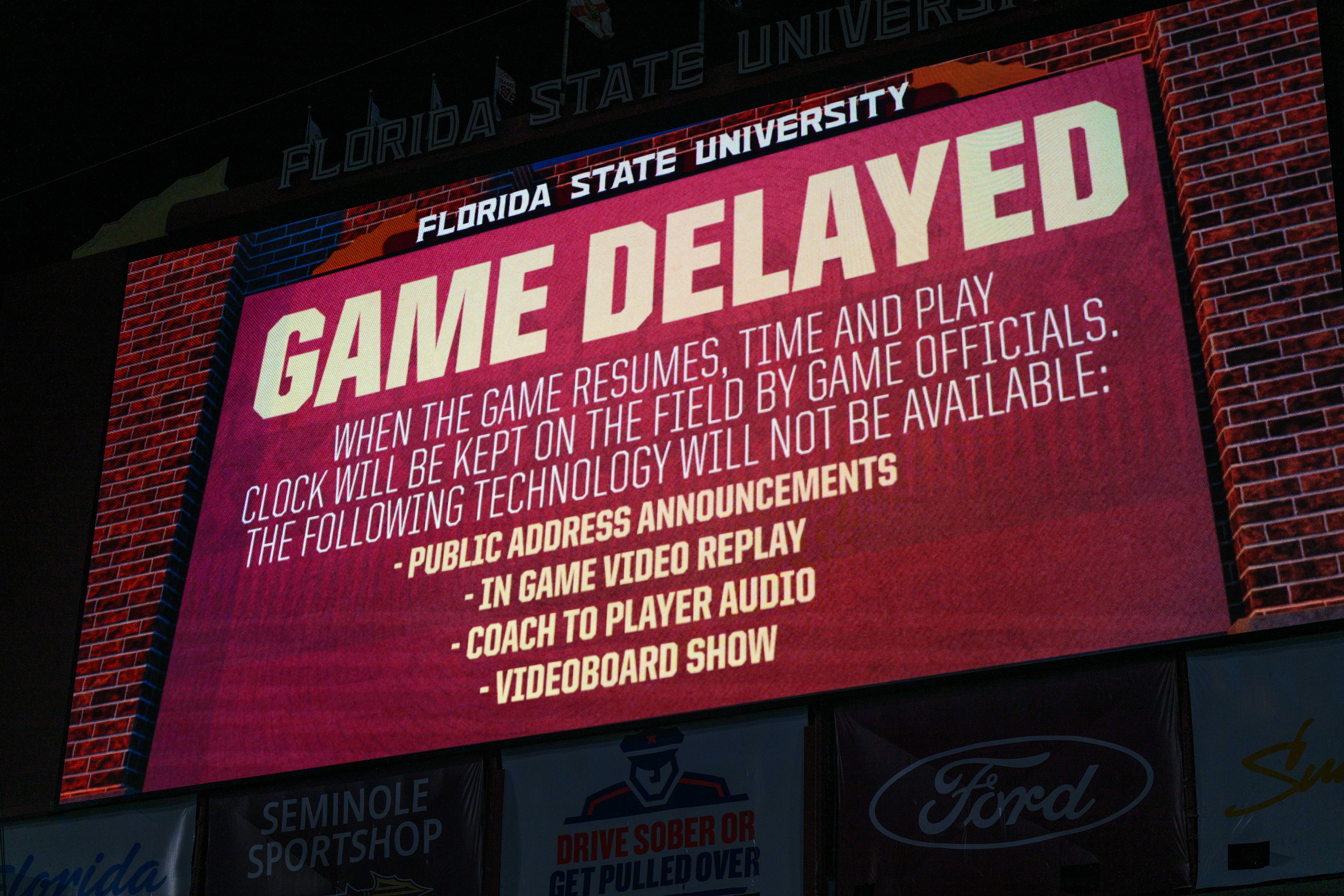 No. 19 SMU, Florida State kick off after nearly 2-hour delay due to power outage