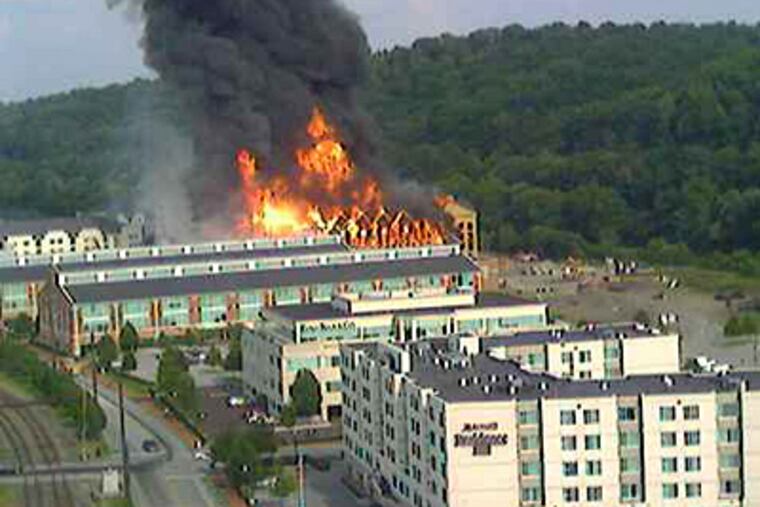A fire destroyed 189 apartments along the Conshohocken riverfront in 2008. (Matthew B. Repko/File)