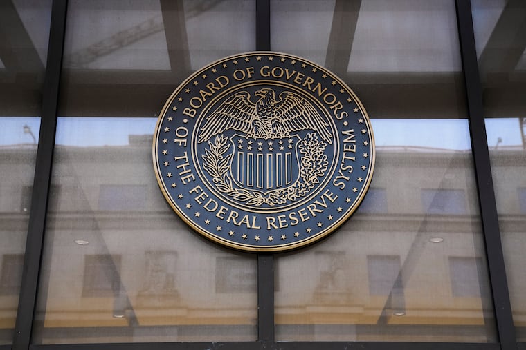 FILE - The William McChesney Martin Jr. building, which houses the Board of Governors of the Federal Reserve System, is seen on April 7, 2025, in Washington. (AP Photo/Jacquelyn Martin, File)