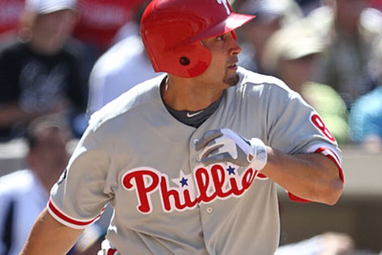 The Phillies swept the Padres, but scored only 11 runs in the entire series. (Sean M. Haffey/AP)