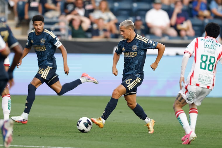 Cavan Sullivan, on the ball against Necaxa last week, responded to his manager's halftime challenge on Sunday against NYC FC.
