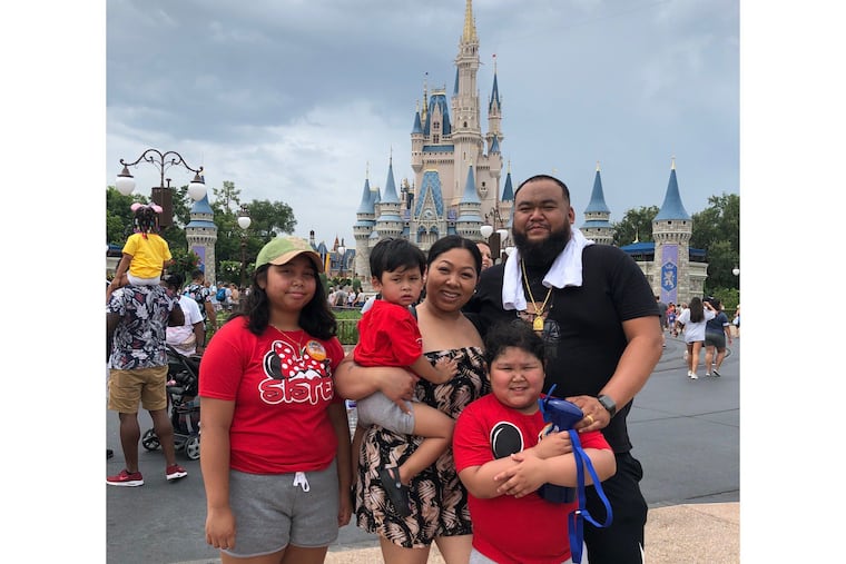 Alayna Thach (left) with her mother, Chantha Thach, father Savuth Sok, 5-year-old brother, Vance, and 9-year-old sister, Emma.