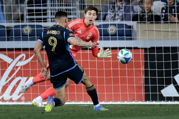 Tai Baribo gave the Union an early lead with this goal, but the team couldn't keep its advantage until the end.