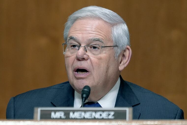 Sen. Bob Menendez, D-N.J., speaks at a senate finance hearing on Capitol Hill on March 21, 2024.