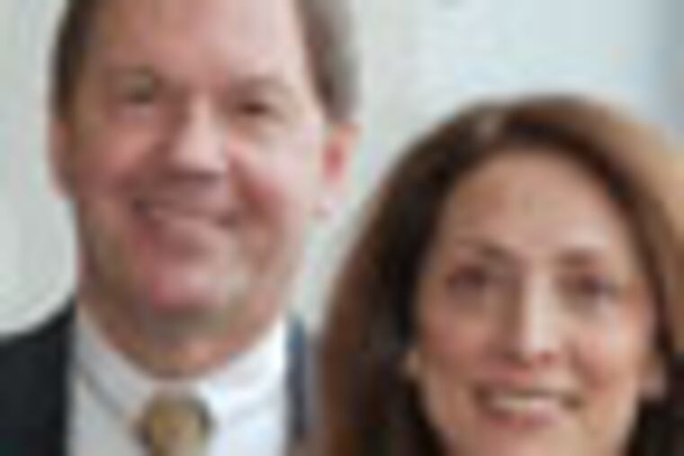 JROWAN13 - Photo courtesy of Rowan University shows Lawrence Salva and wife Rita, who pledged $1,055,000 to the Rowan University Foundation for students scholarships for Cooper Medical School of Rowan University.