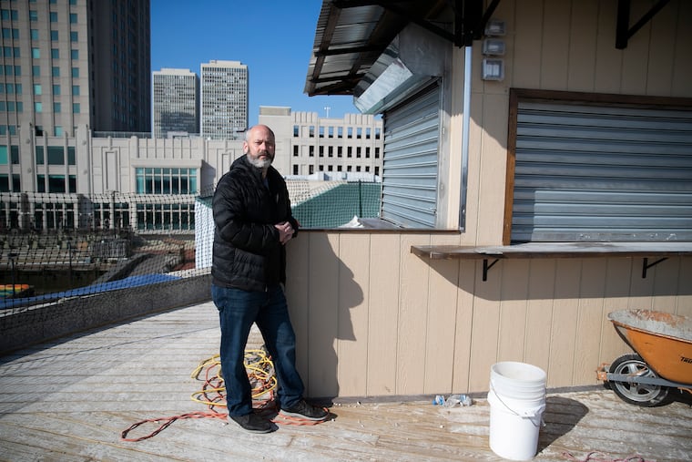 Developer Avram Hornik at Liberty Point, on the site of the Independence Seaport Museum on Penn’s Landing.
