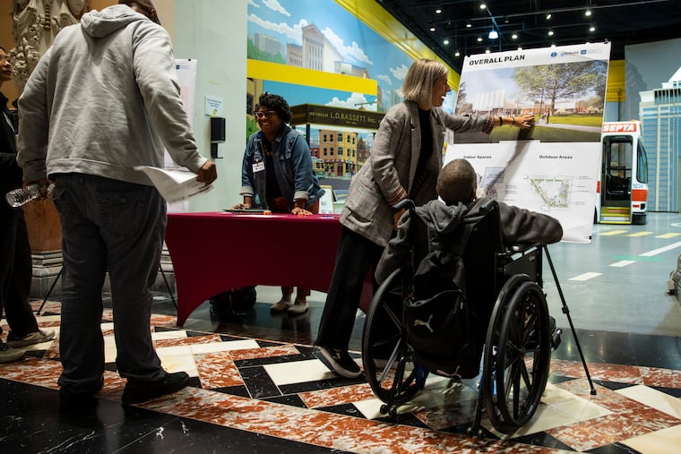 Attendees asked questions and gave feedback on design features during the Carousel House Rebuild Community Relaunch at the Please Touch Museum on Tuesday. The Carousel House project is estimated to be completed in Summer 2028.