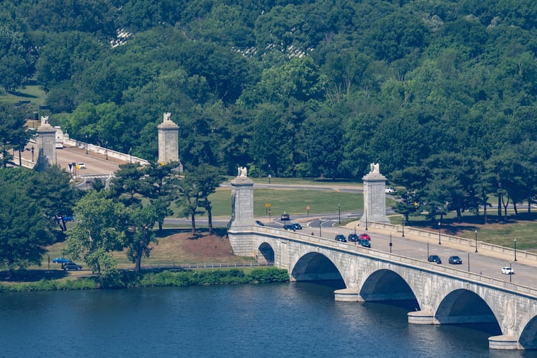 The Memorial Circle, where President Donald Trump has proposed building an arch to commemorate the United States' 250th anniversary, is seen Tuesday in Washington.