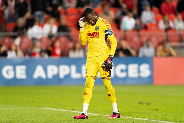 Andre Blake sums up the Union's mood late in Wednesday's 3-1 loss at Toronto.