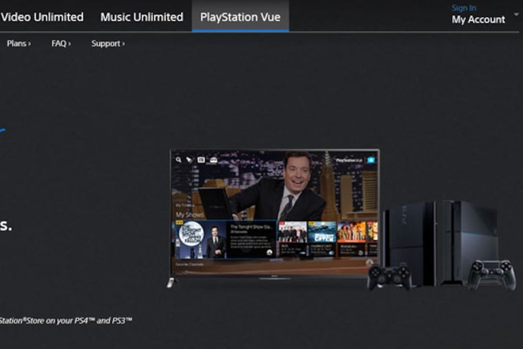 Sony's PlayStation Vue provides live TV streaming for its game console users.