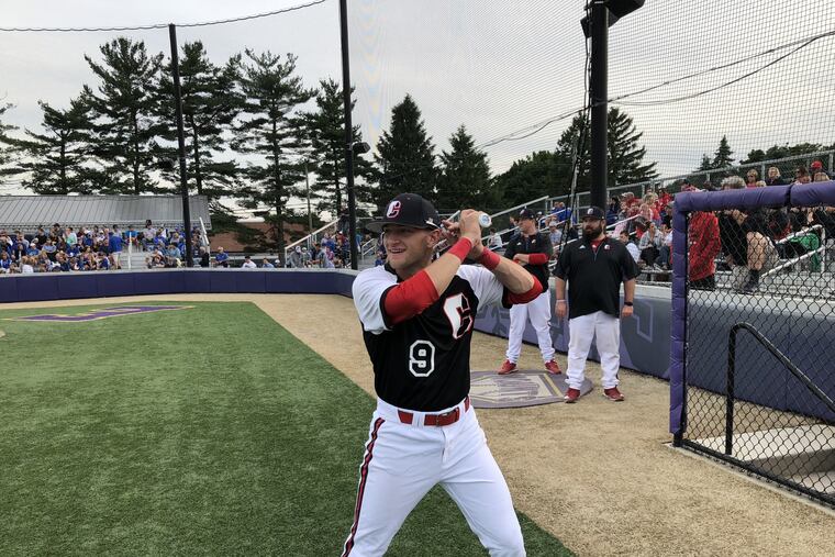 Archbishop Carroll's Tyler Kehoe prepares to hit against Lower Dauphin. He singled twice in a 3-2 loss to the Falcons.
