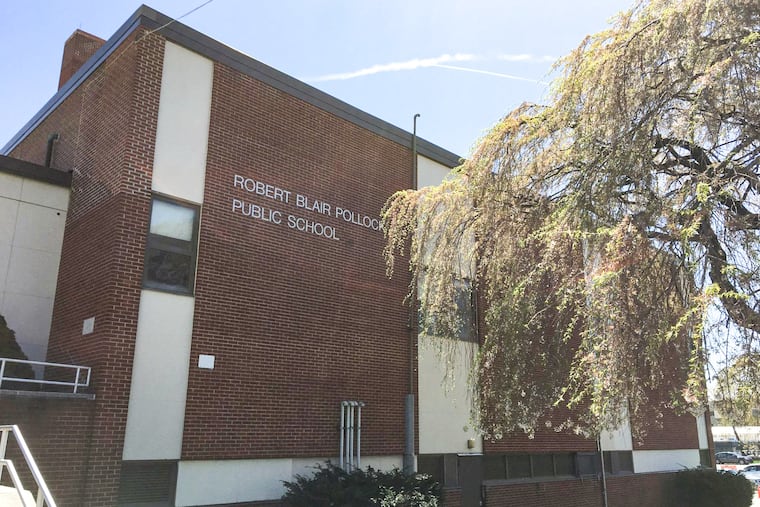 Exterior view of the Robert Pollock Elementary School in Northeast Philadelphia.