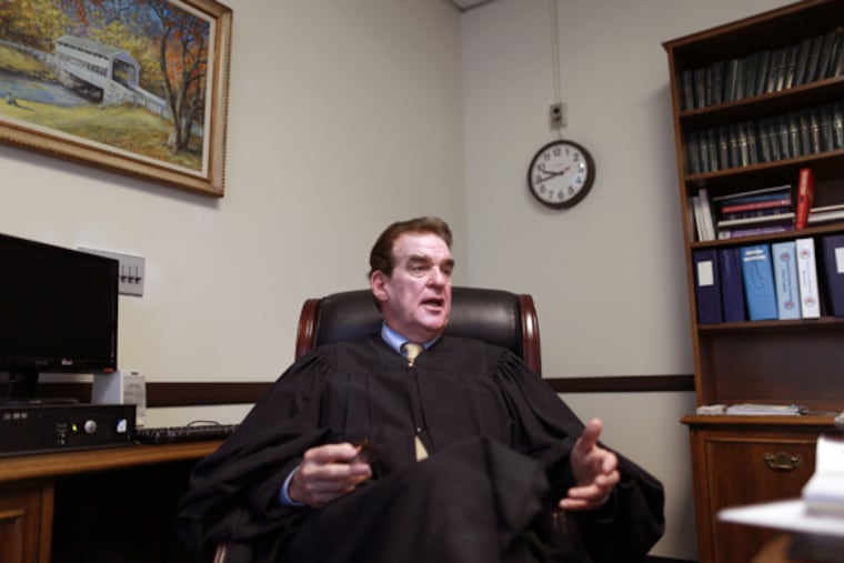 Judge Joseph Smyth in his chambers at Montgomery County Juvenile Court, Wednesday, April 30, 2014. (DAVID SWANSON/Staff Photographer)