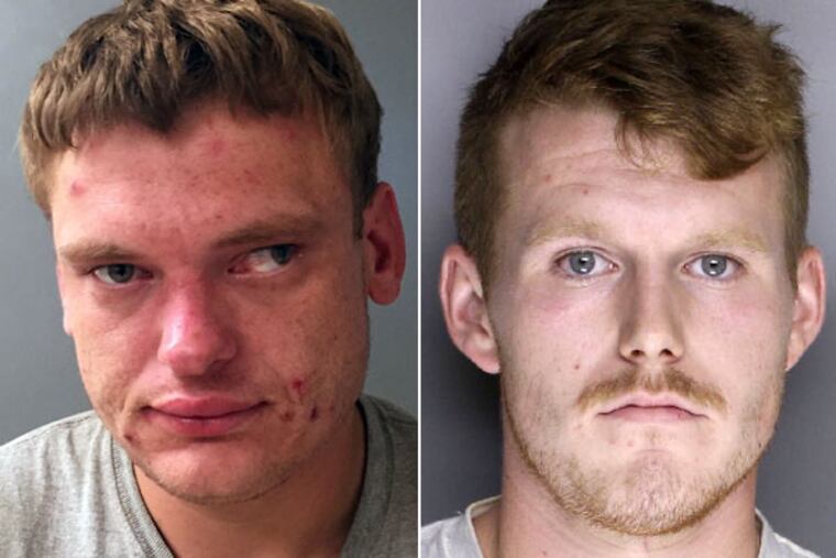 Zachary Hails and John Reeves, both of Montgomery County, were charged with robbery, conspiracy, terroristic threats, and simple assault.
