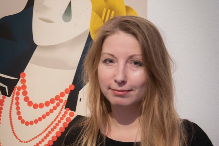 Ukrainian novelist Victoria Amelina, 37, reacts on a book forum in Kyiv, Ukraine, on June 22, 2023. Amelina died in a hospital after a Russian missile strike on a pizza restaurant in Kramatorsk, Donetsk region, on June 27.