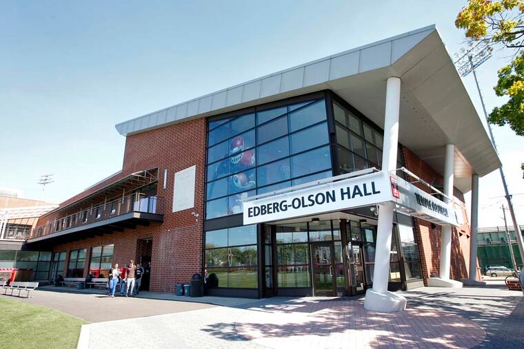 Temple University's Edberg-Olson football practice facility at 10th and Diamond.
