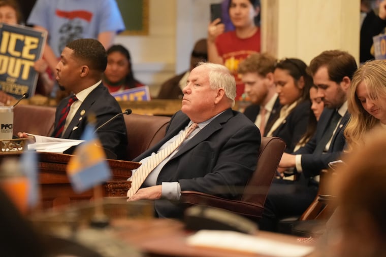 City Councilmember Michael Driscoll sits during City Council during a session in April. He authored a letter to Parker's administration about recently release property assessments.