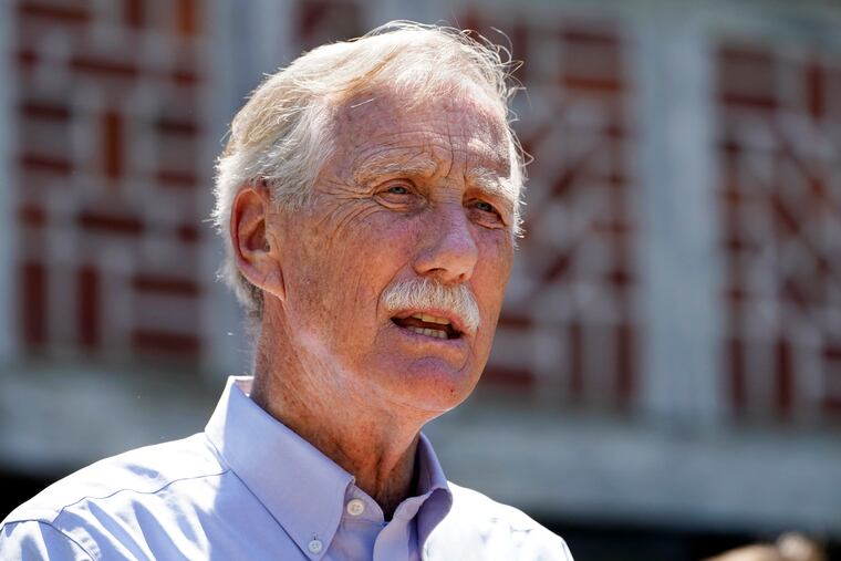 U.S. Sen. Angus King, I-Maine, tested positive for COVID-19 on Thursday.